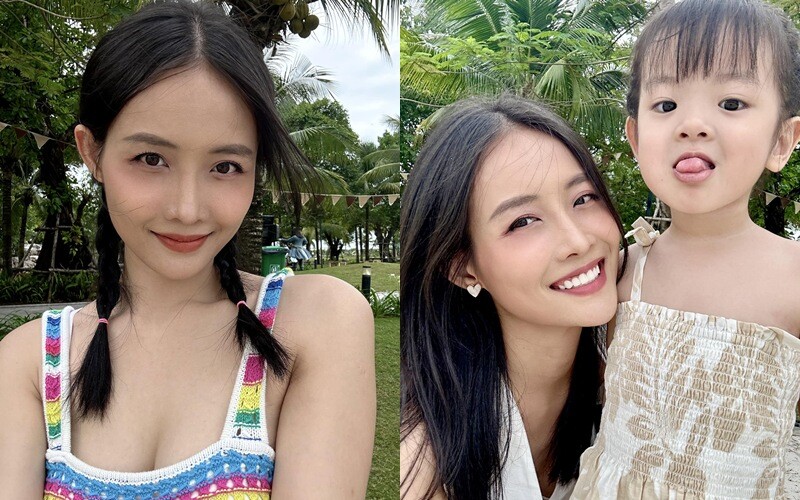 Đối với Trương Mỹ Nhân, thay đổi lớn nhất trong 10 năm qua của người đẹp chính là việc có một gia đình hạnh phúc bên chồng Phí Ngọc Hưng và đặc biệt, 2 cô con gái đến như "phép màu kì diệu" của cuộc sống.