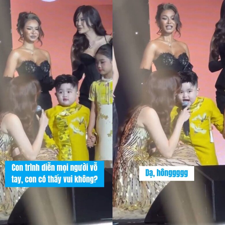 Con trai Lê Dương Bảo Lâm khiến MC nữ xinh đẹp amp;#34;đứng hìnhamp;#34; khi chân thật nói amp;#34;Ba bắt con đi làmamp;#34; trên sân khấu - 2