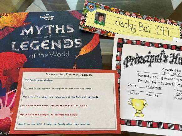 Một số thành tích học tập ở trường Mỹ của Minh Trí được mẹ Thảo khoe trước đó.