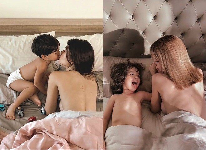 4 năm liền bà mẹ thực hiện cùng một kiểu ảnh ý nghĩa với con.