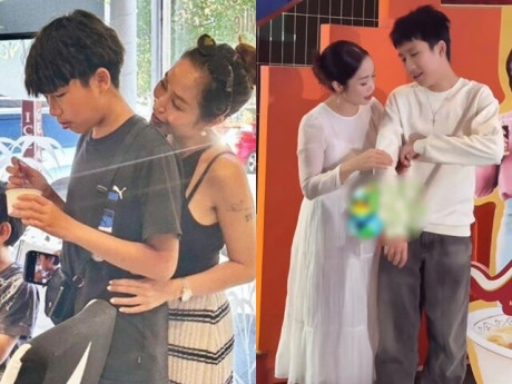 Yêu con - Con trai 15 tuổi của Ốc Thanh Vân ngượng ngùng từ chối khi mẹ muốn khoác tay chụp hình chốn đông người,