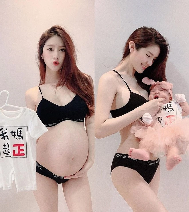 Hot girl tiếp viên hàng không nghiện đẻ, vừa sinh 3 lần liên tiếp đã mang bầu con thứ 4, đẹp nõn nà không chỗ chê - 1