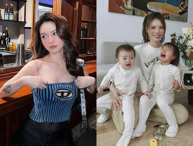 Sinh 2 con san sát nhau, vợ chồng Lucie rất bận rộn chuyện bỉm sữa và cũng là cặp hot mom hot dad được nhiều chị em yêu mến.