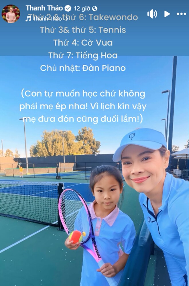 Lịch học kín tuần, học thêm cả thứ 7, chủ nhật, bảo sao con gái Thanh Thảo 8 tuổi vừa xinh lại giỏi giang - 2