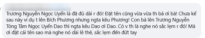 Mẹ định đặt tên con gái 7 chữ: Trương Nguyễn Tòng Tâm Ngọc Uyển Dao, dân mạng sửa lại tên 4 chữ vừa chuẩn vừa hay - 12