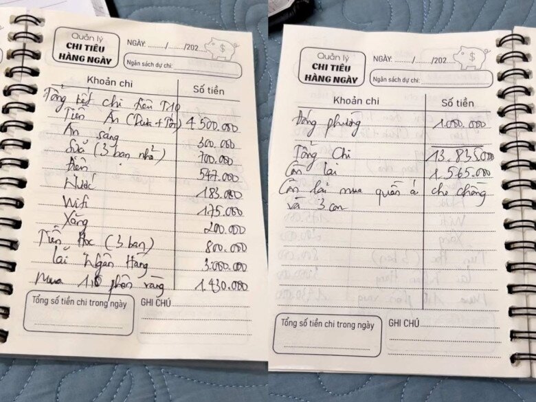 Nhiều người tranh cãi về bảng chi tiêu này.