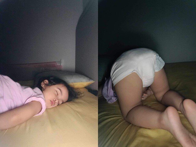 Võ Hạ Trầm từng trầm trồ khi nhìn con gái ngủ.