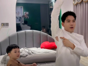 Yêu con - Cặp bố bỉm đẹp trai nhất miền Tây vất vả sang Thái thụ tinh, giờ các bé hiếu thảo, lấy tiền lì xì mua áo mới cho ba