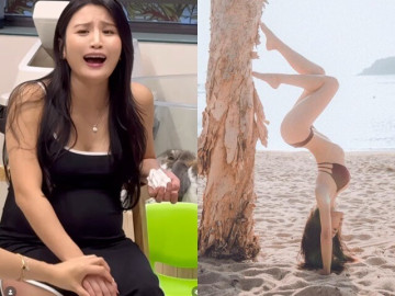 Cô giáo yoga nổi tiếng mang bầu 8 tháng vô tình ăn phải thịt lợn sống, lập tức làm một hành động được bác sĩ khen