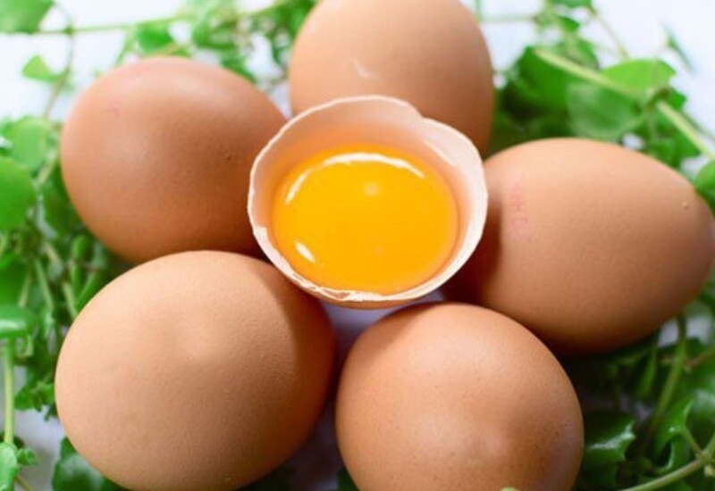 Trứng gà chứa sắt, protein chất lượng cao cùng nhiều vitamin quan trọng như vitamin B12, vitamin D và folate. Lòng đỏ trứng đặc biệt giàu sắt và dưỡng chất giúp hỗ trợ quá trình tạo hồng cầu, từ đó góp phần cải thiện tình trạng thiếu máu và giảm cảm giác mệt mỏi.