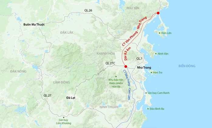 Tuyến cao tốc Vân Phong - Nha Trang