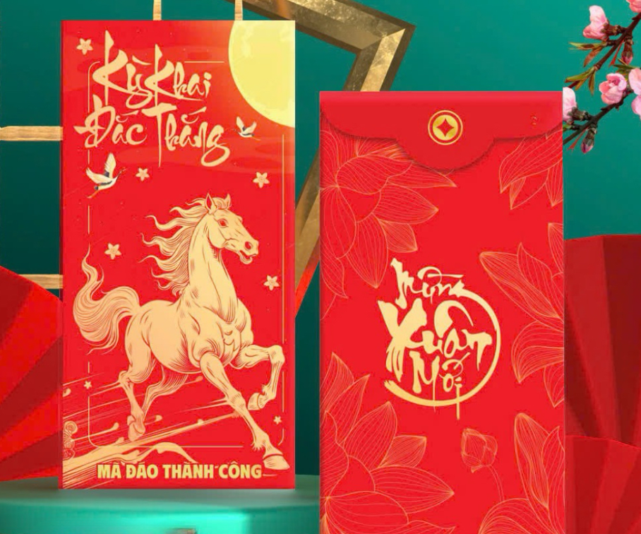 Lì xì dáng ngựa phi mã là HOT Trend trong năm nay với hình tượng khỏe khoắn, vượt khó khăn tiến về phía trước. Hiện mẫu bao lì xì 2026 này có giá từ 10.000-20.000 đồng/5 cái.