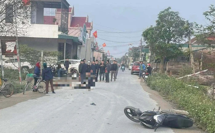 Hiện trường vụ tai nạn khiến 2 người thương vong. Ảnh: MXH