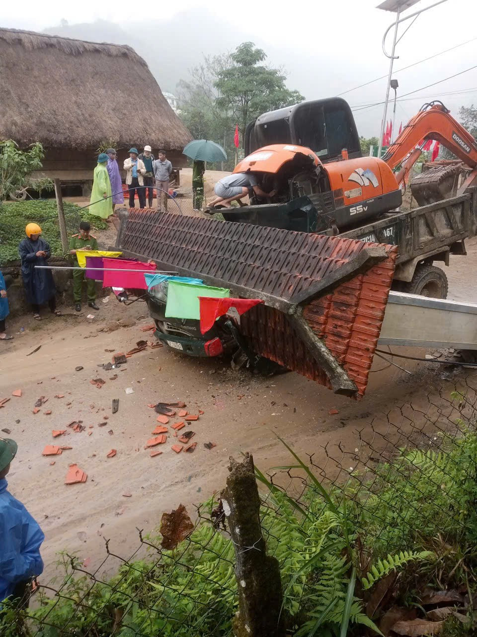 Hiện trường vụ tai nạn.