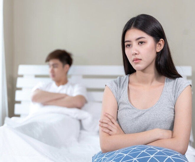 Vì vợ lỡ nói tên người yêu lúc làm chuyện ấy, người chồng bị rối loạn cương dương. Ảnh minh họa. 