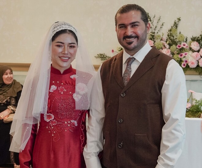 Thái An và ông xã người Ả Rập Xê Út.