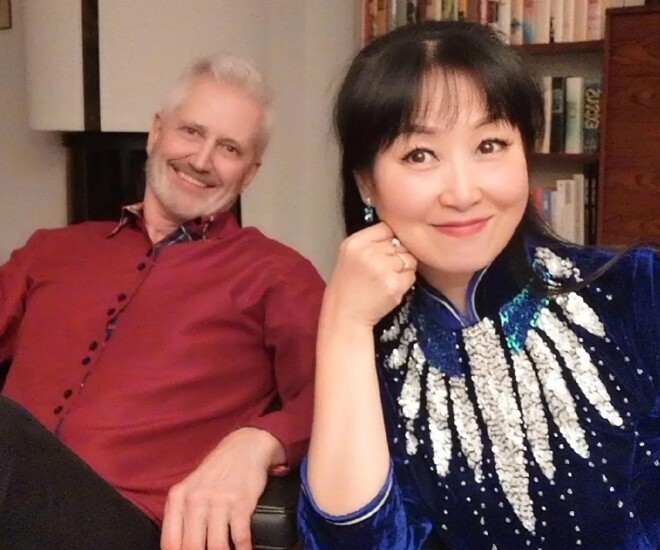 Chị Mễ Na và chồng Thụy Sĩ hiện tại.