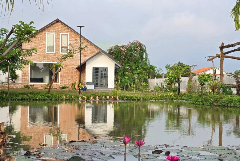 Đặc biệt, khu vực ao sen, súng giữa lòng vườn không chỉ điều hòa không khí mà còn là nơi lý tưởng để nam nghệ sĩ thư giãn bằng thú vui câu cá.