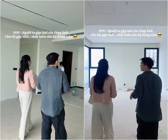 Không gian bên trong hiện đại với diện tích mặt sàn rộng thênh thang được thiết kế theo lối mở để ánh sáng tự nhiên tràn ngập khắp các ngóc ngách. Theo tiết lộ, căn hộ rộng khoảng 180m2, có 4 phòng ngủ sang trọng.