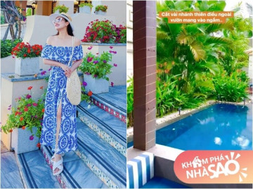 "Nữ đại gia kim cương" miền Bắc khoe hoa tươi ngoài vườn nhưng để lộ không gian bể bơi tại gia đáng mơ ước
