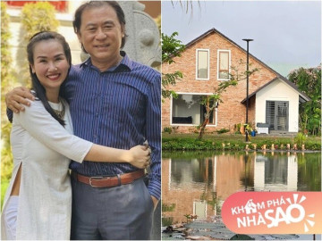 Nhà đẹp - Nam NSND là thầy giáo của Võ Hạ Trâm có cơ ngơi 3000m2 đầy hoa cỏ khiến nhiều người thích thú