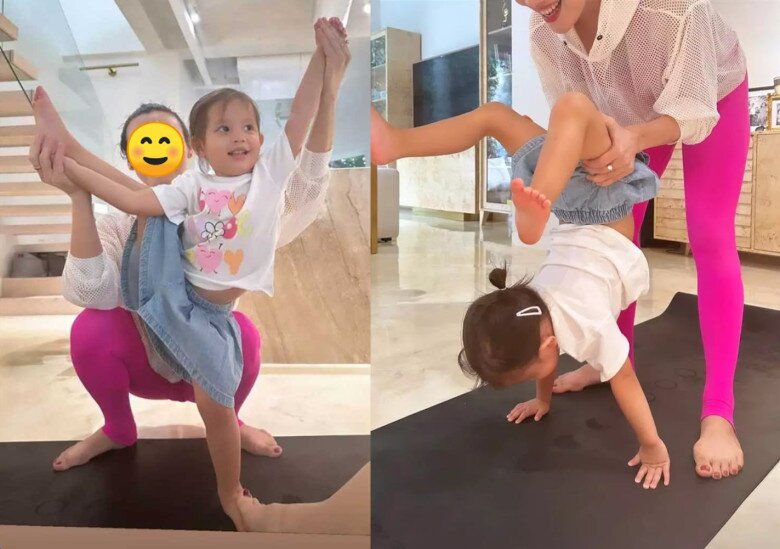 Từ năm 2 tuổi, bé Lisa bắt đầu tập yoga với huấn luyện viên riêng.