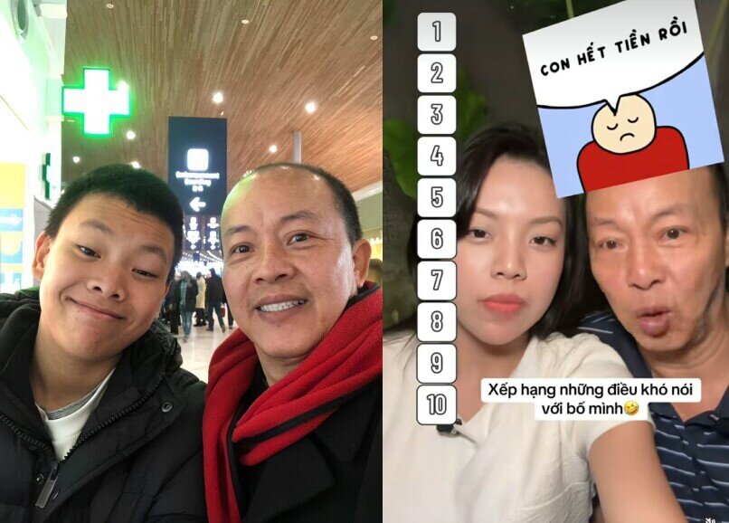 Ở tuổi U60, Đức Hải thường quay video vui nhộn với các con.