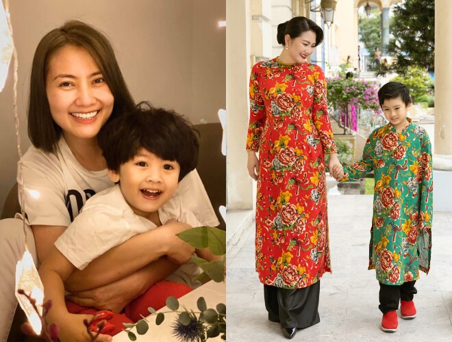 Làm mẹ đơn thân, Ngọc Lan được khen ngợi khi nuôi con khéo léo.