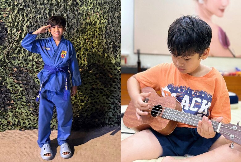 Bé Louis được đầu tư phát triển toàn diện, học nhiều kỹ năng.