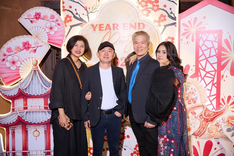 Chồng cũ Thanh Lam - nhạc sĩ Quốc Trung cùng bạn gái đến chúc mừng.