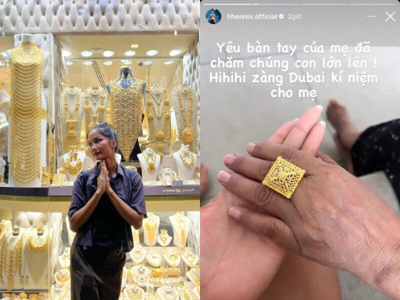 HHen Niê có niềm đam mê với trang sức bằng vàng.