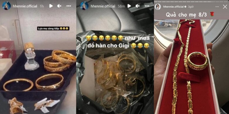 Nàng hậu thường xuyên mua vàng vào mỗi dịp đặc biệt.