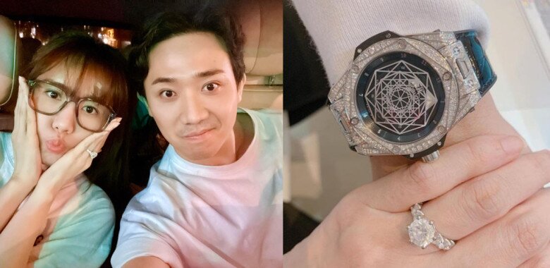 Hari Won khoe cận cảnh chiếc nhẫn kim cương trị giá hơn 1 tỷ đồng được tặng trong dịp kỷ niệm 2 năm ngày cưới.