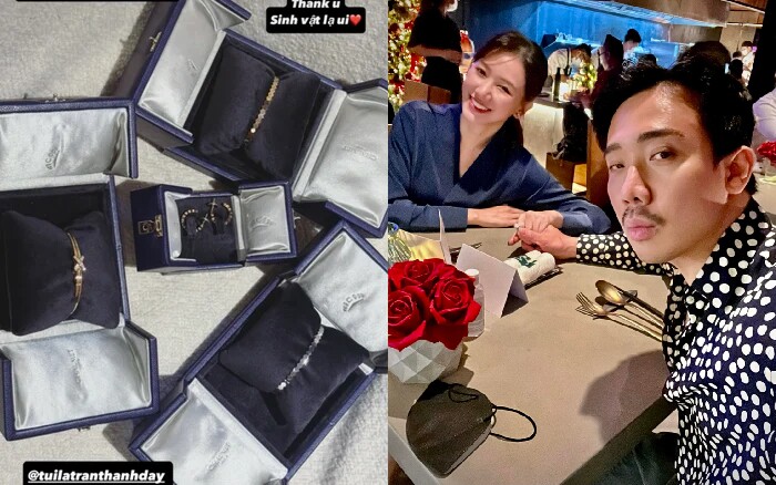 Trấn Thành thẳng tay tặng vợ trang sức, túi xách hàng hiệu có giá từ hàng trăm đến hàng tỷ đồng.