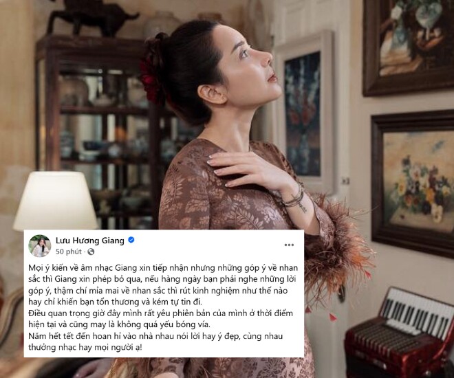 Lưu Hương Giang cho biết bản thân nhận nhiều góp ý về nhan sắc.