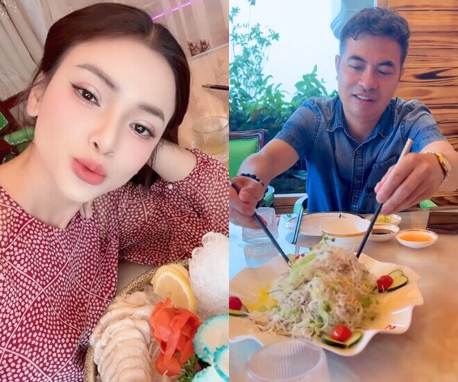 Nữ ca sĩ được chồng chăm sóc tỉ mỉ.