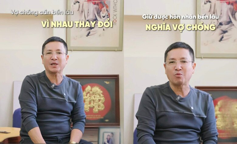 Chí Trung nói hôn nhân bền vững cần dựa trên nghĩa vợ chồng.