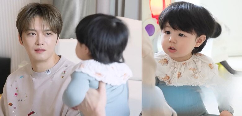 Phản ứng của Jaejoong khi nhìn thấy bé Haru khiến khán giả thích thú.