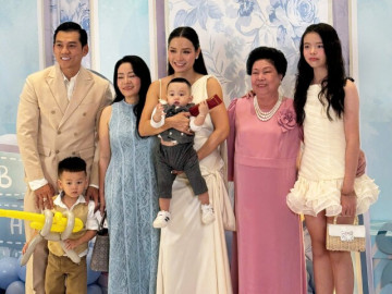 Giải trí - Phương Trinh Jolie đãi tiệc thôi nôi con thứ 3 hoành tráng, mẹ chồng cũ cũng có mặt chung khung hình mừng cháu cưng