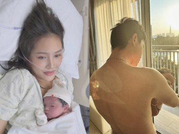 "Cấn bầu" với bạn trai cũ, Á hậu chân dài 1m2 sinh liền 2 "búp bê", đặt tên ấn tượng theo họ Phí của bố