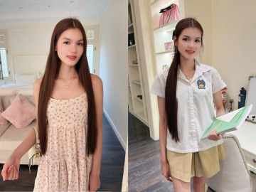 Con gái Hoa hậu Phương Lê 14 tuổi có chiều cao 1m7, học giỏi, ước mơ làm luật sư