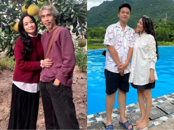 Vợ kém gần 30 tuổi của NSƯT Phú Đôn đẹp mơn mởn như gái son, đứng cạnh trẻ như chị gái của con trai