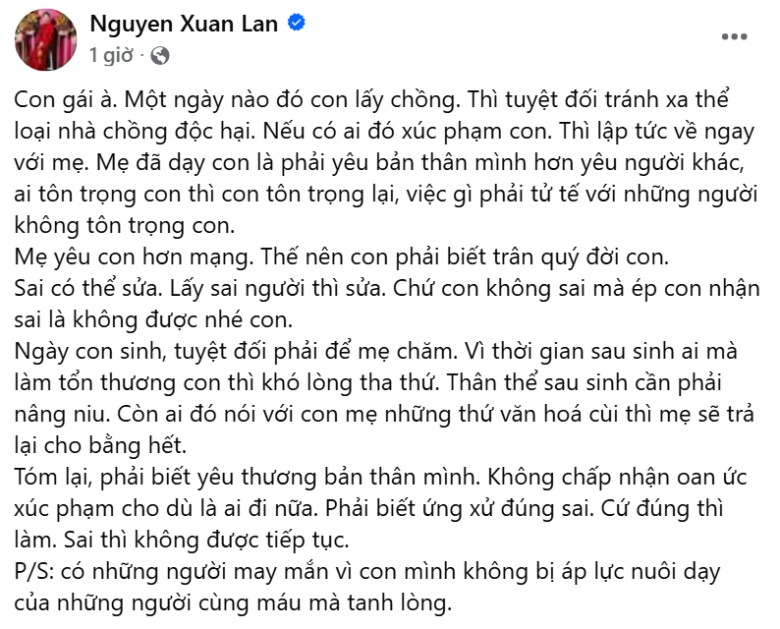 Bài viết của Xuân Lan nhận được nhiều sự quan tâm.