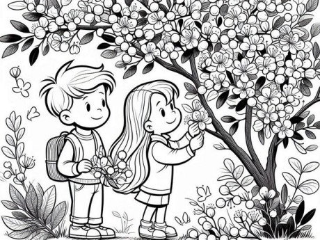 Tranh tô màu bốn mùa, cách trẻ mầm non học về thế giới từ những gam màu