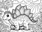 Tranh tô màu khủng long, cách trẻ mầm non học hỏi và khám phá tự nhiên qua từng nét vẽ