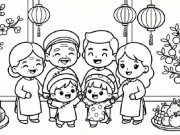 Tranh tô màu những hoạt động vui ngày Tết, bé vừa sáng tạo sắc xuân, vừa làm đẹp ký ức tuổi thơ