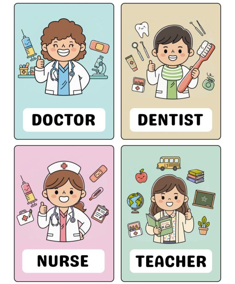 Bộ Flash card tiếng Anh từ vựng Nghề nghiệp: Chiếc “chìa khóa nhỏ” mở ra thế giới cho trẻ trong tương lai - 2
