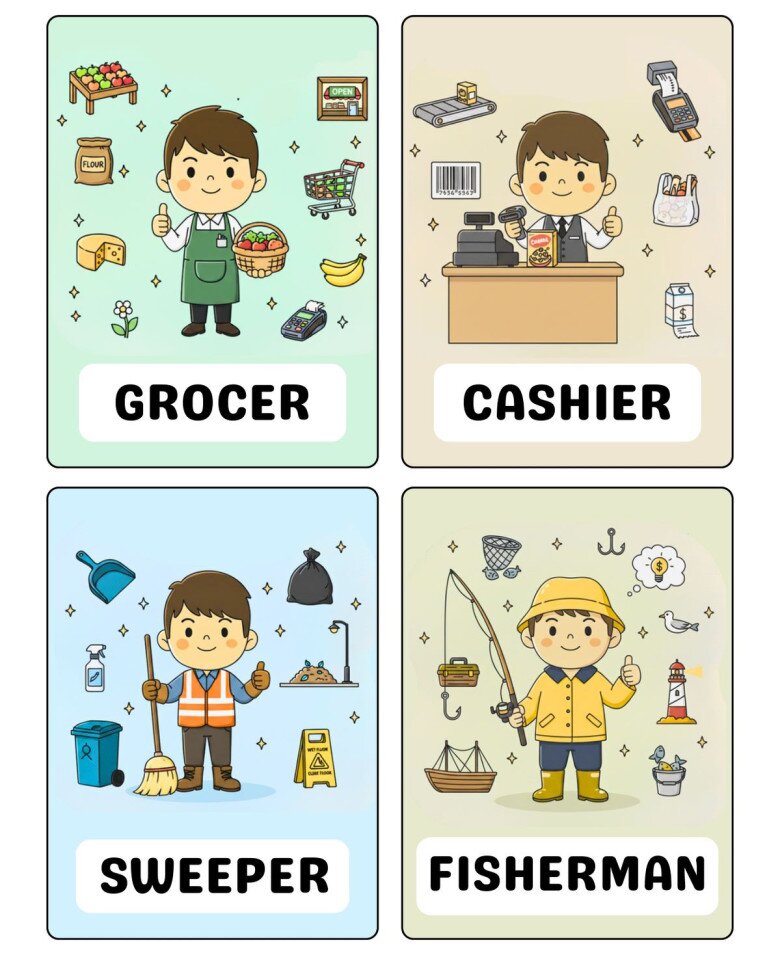 Bộ Flash card tiếng Anh từ vựng Nghề nghiệp: Chiếc “chìa khóa nhỏ” mở ra thế giới cho trẻ trong tương lai - 6