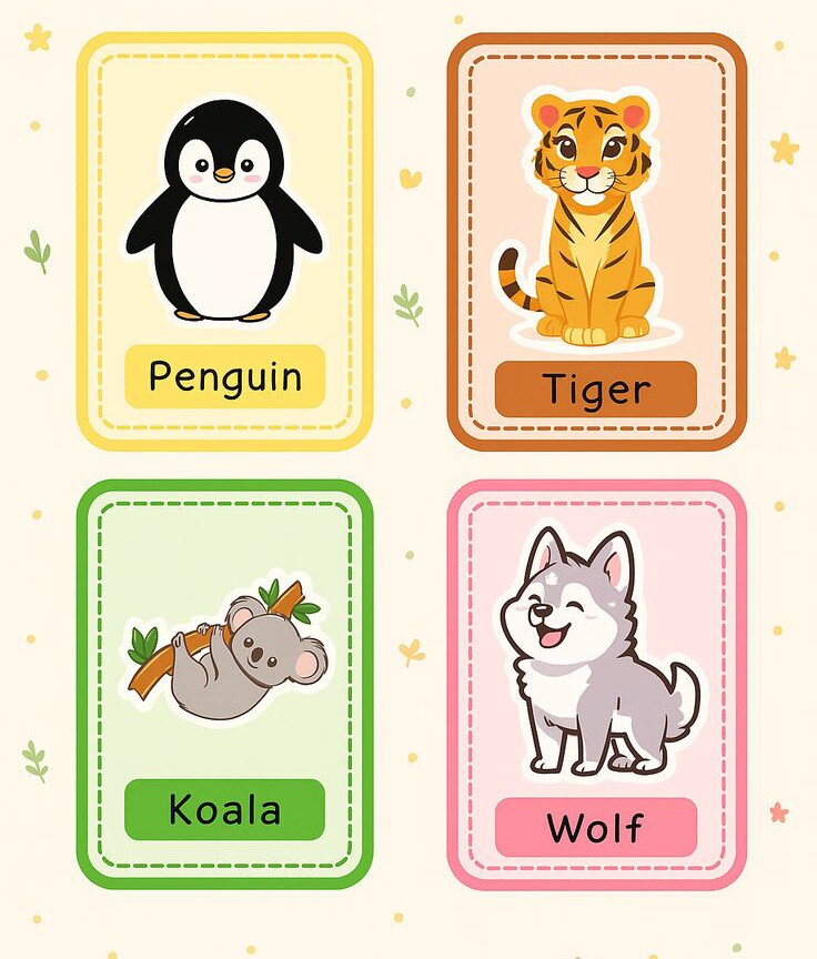 Những bức tranh flashcard dạy bé nhận biết các loài động vật bằng Tiếng Anh, học đơn giản nhưng nhớ lâu - 3