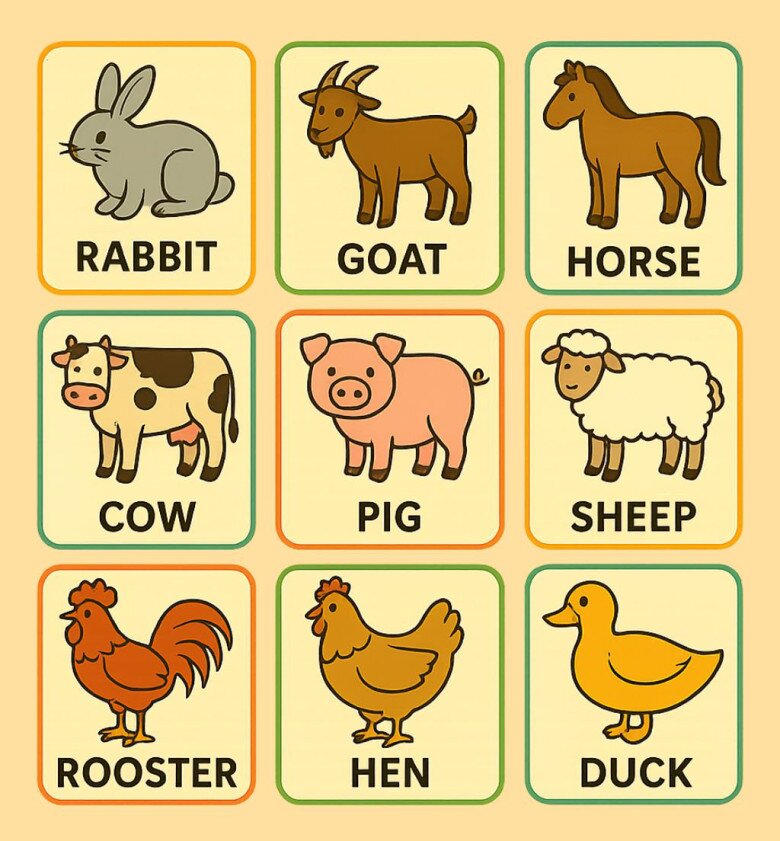 Những bức tranh flashcard dạy bé nhận biết các loài động vật bằng Tiếng Anh, học đơn giản nhưng nhớ lâu - 5